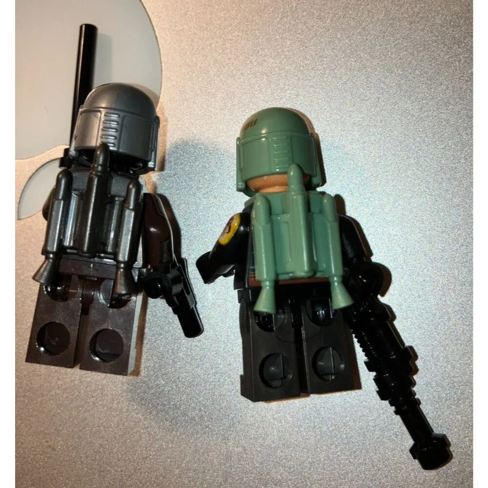 LEGO Star Wars MANDALORIAN DIN DJARIN sw1166 & Boba Fett Beskar sw1158 Minifigs